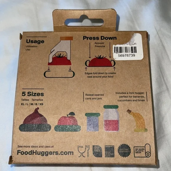 Food hungers Reusable silicone food savers 5 piece in pack. - Picture 2 of 2